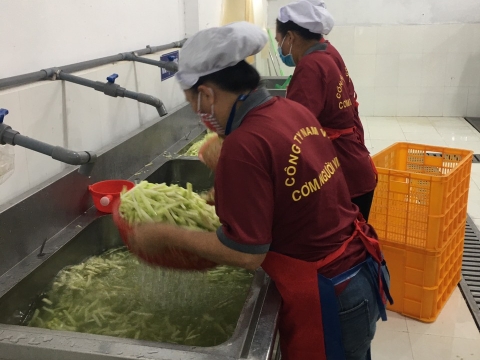 Khâu rửa rau củ quả 